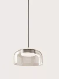 Aromas :: Lampa wisząca Ipon śr. 20 cm transparentne szkło czarny metal