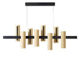 LZF :: Lampa wisząca Black Note Keys led brązowo-czarna szer. 135 cm