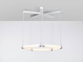 Brokis :: Lampa wisząca Puro Contour Hexagon biała szer. 132 cm