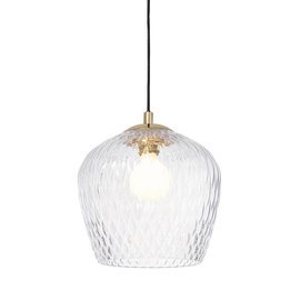 Kaspa :: Lampa wisząca Venus 1 klosz transparentno-czarna