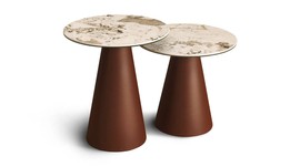 Nordic Line :: Stolik kawowy Fungi 48 cm i 58 cm brązowy zestaw