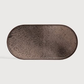 Ethnicraft :: Taca owalna Aged mirror brązowo-lustrzana rozm. M szer. 71 cm