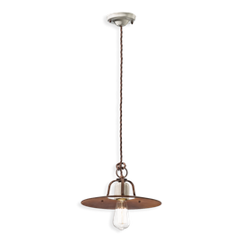 Ferroluce :: Lampa wisząca Grunge brązowa śr. 30 cm