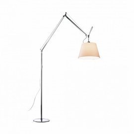 Artemide :: Lampa podłogowa Tolomeo Mega z włącznikiem on/off srebrno-beżowa śr. 42 cm