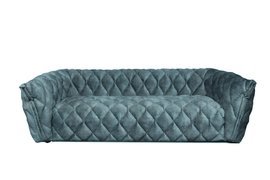 Nordic Line :: Sofa tapicerowana Goldy niebieska 220x67x99 cm