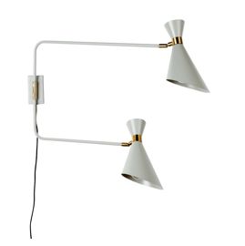 Zuiver :: Lampa ścienna metalowa Double szara