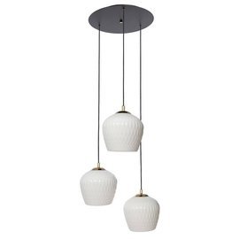 Kaspa :: Lampa wisząca Venus 3 klosze czarno-biała