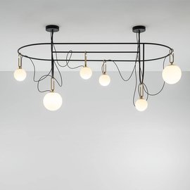 Artemide :: Lampa wisząca Nh czarno-złota szer. 169 cm