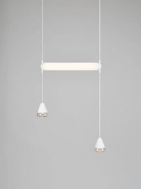 Brokis :: Lampa wisząca Puro Single Horizontal biała szer. 63 cm