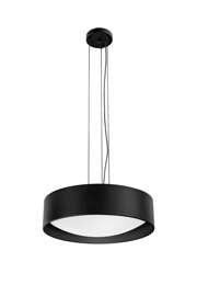 Kaspa :: Lampa wisząca Vero śr. 45 cm czarna z czarnym wnętrzem