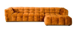 Nordic Line :: Sofa narożna / narożnik prawy tapicerowany Michelle (dawniej Michelin) pomarańczowy 319x68x170 cm