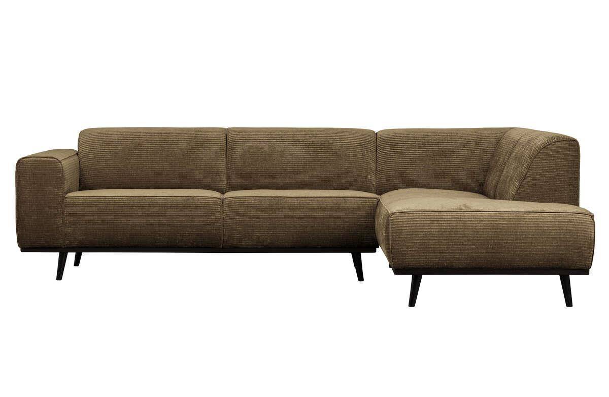 Be Pure :: Sofa narożna / narożnik prawy Statement Rib szarozielony szer. 274 cm
