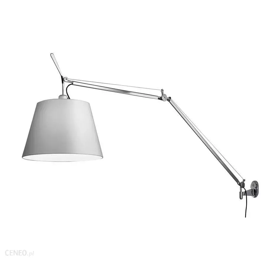 Artemide :: Lampa ścienna / kinkiet Tolomeo Mega ze ściemniaczem srebrna śr. 42 cm