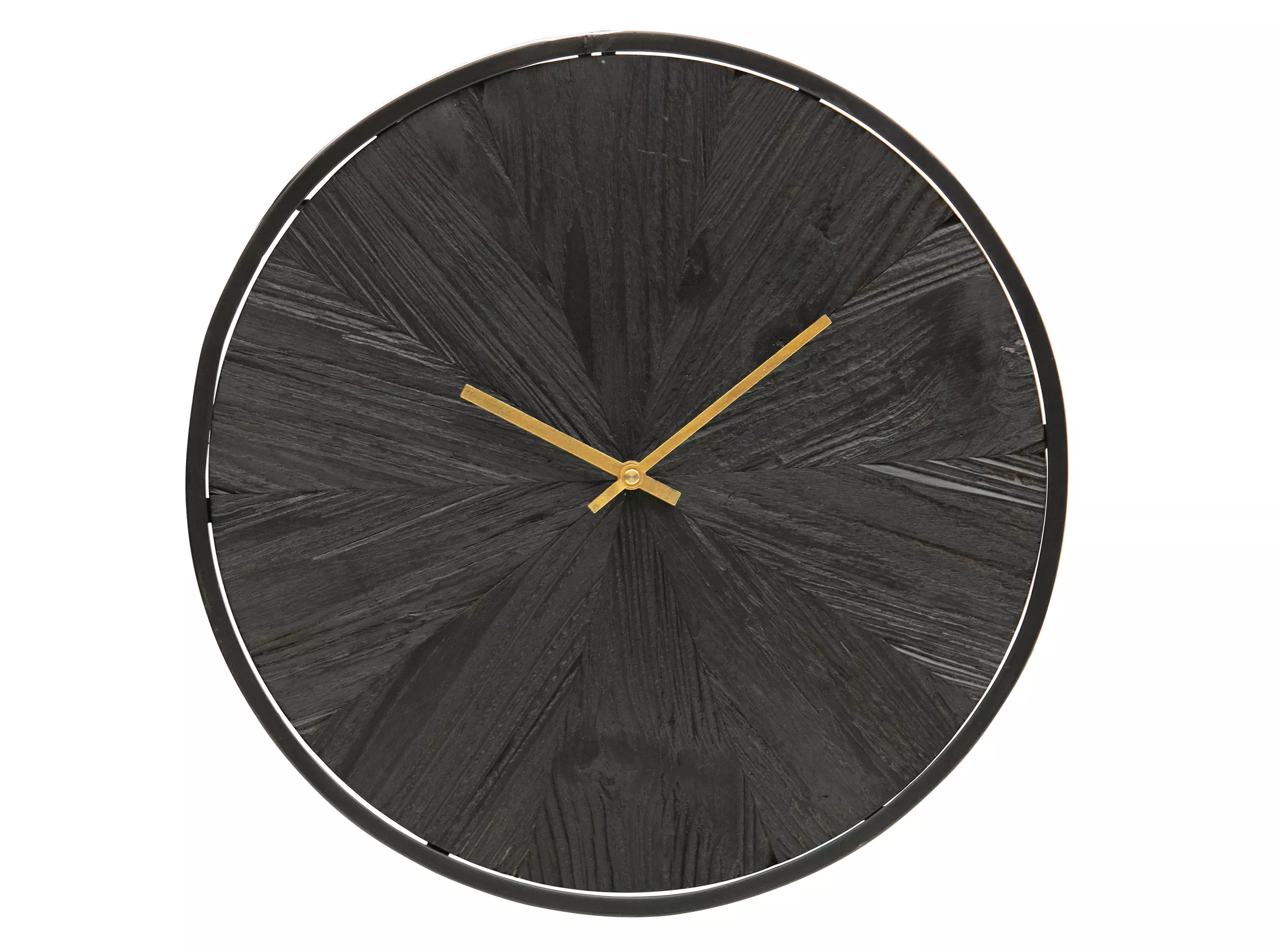 Woood :: Zegar drewniany Valentino czarny śr. 42 cm