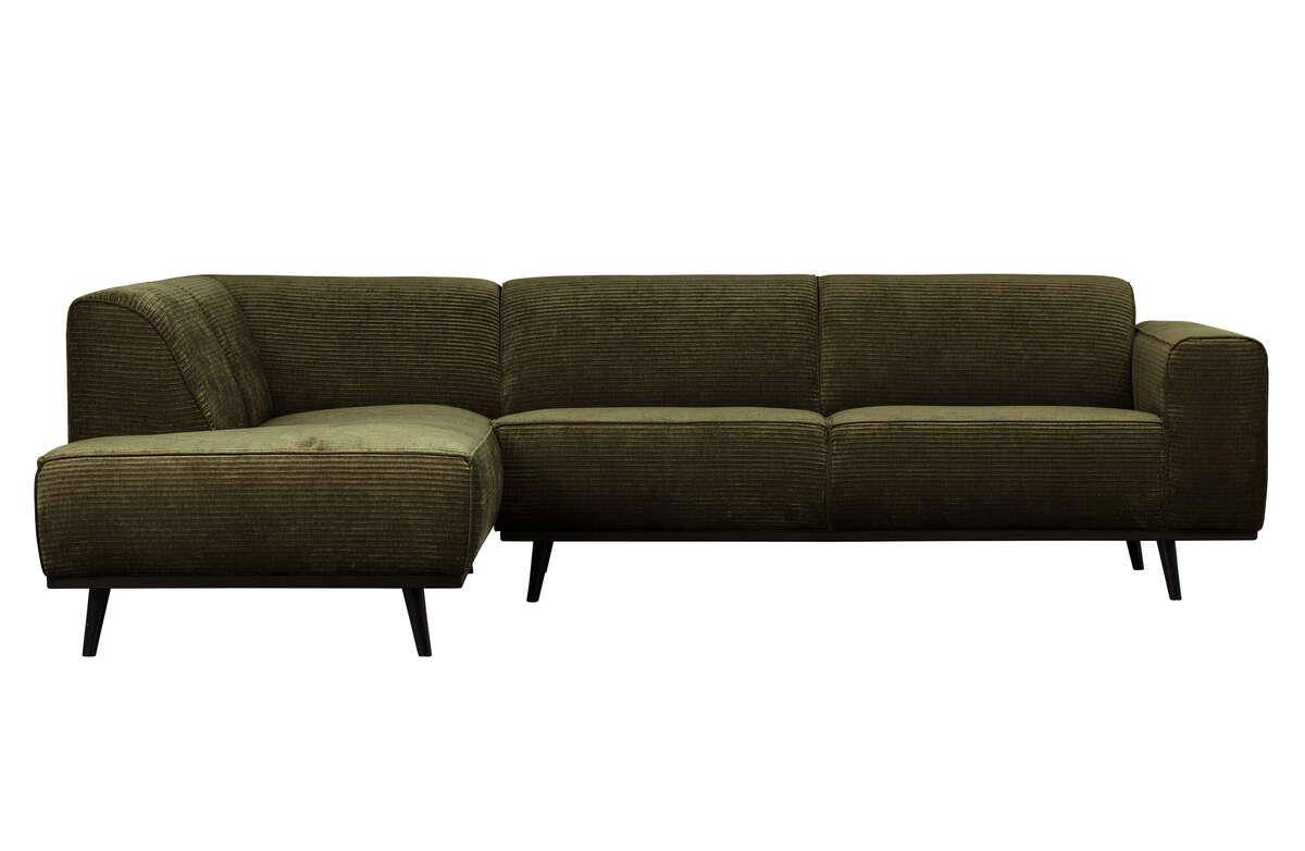 Be Pure :: Sofa narożna / narożnik lewy Statement Rib khaki szer. 274 cm