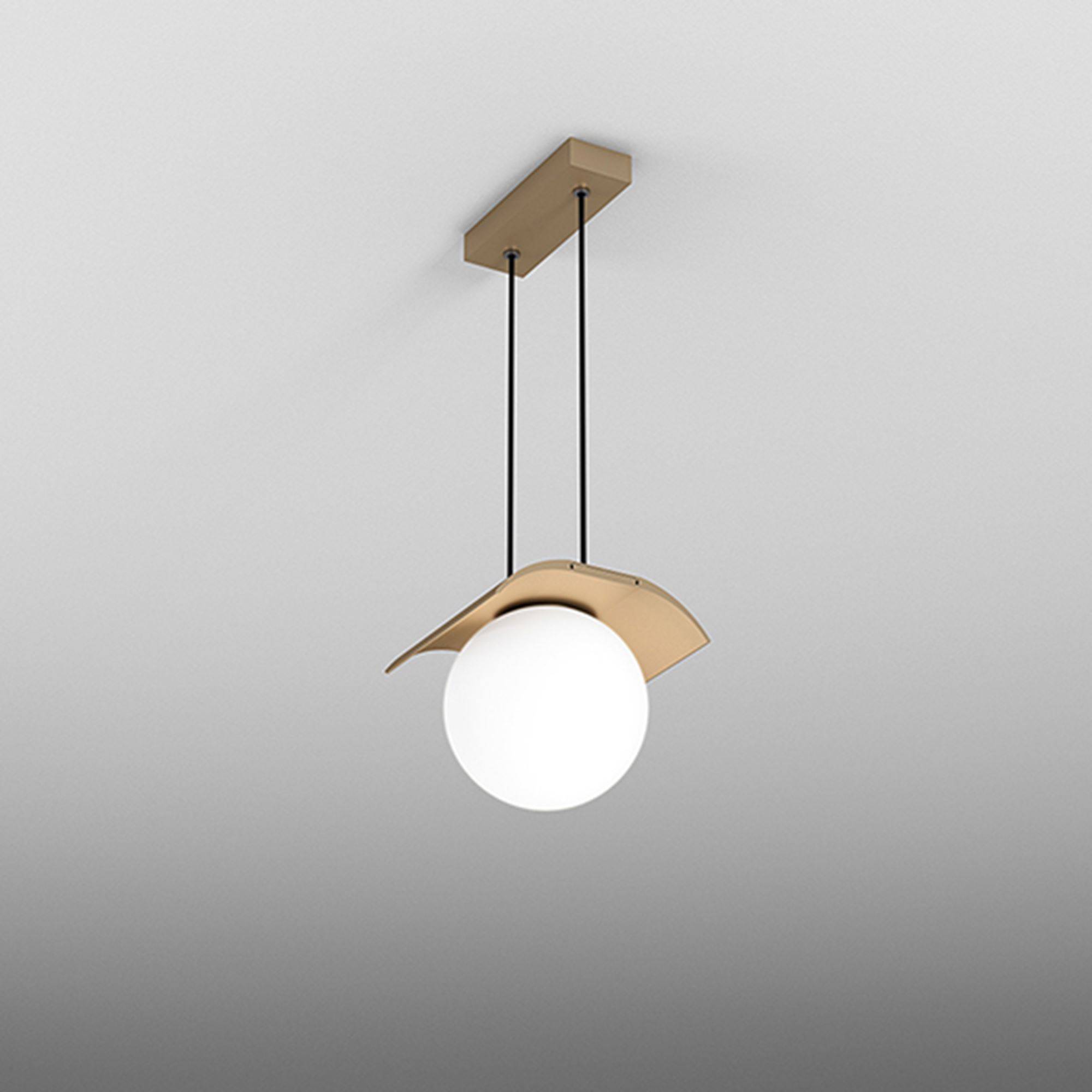 Aqform :: Lampa wisząca Modern Ball złota biały klosz szer. 17 cm
