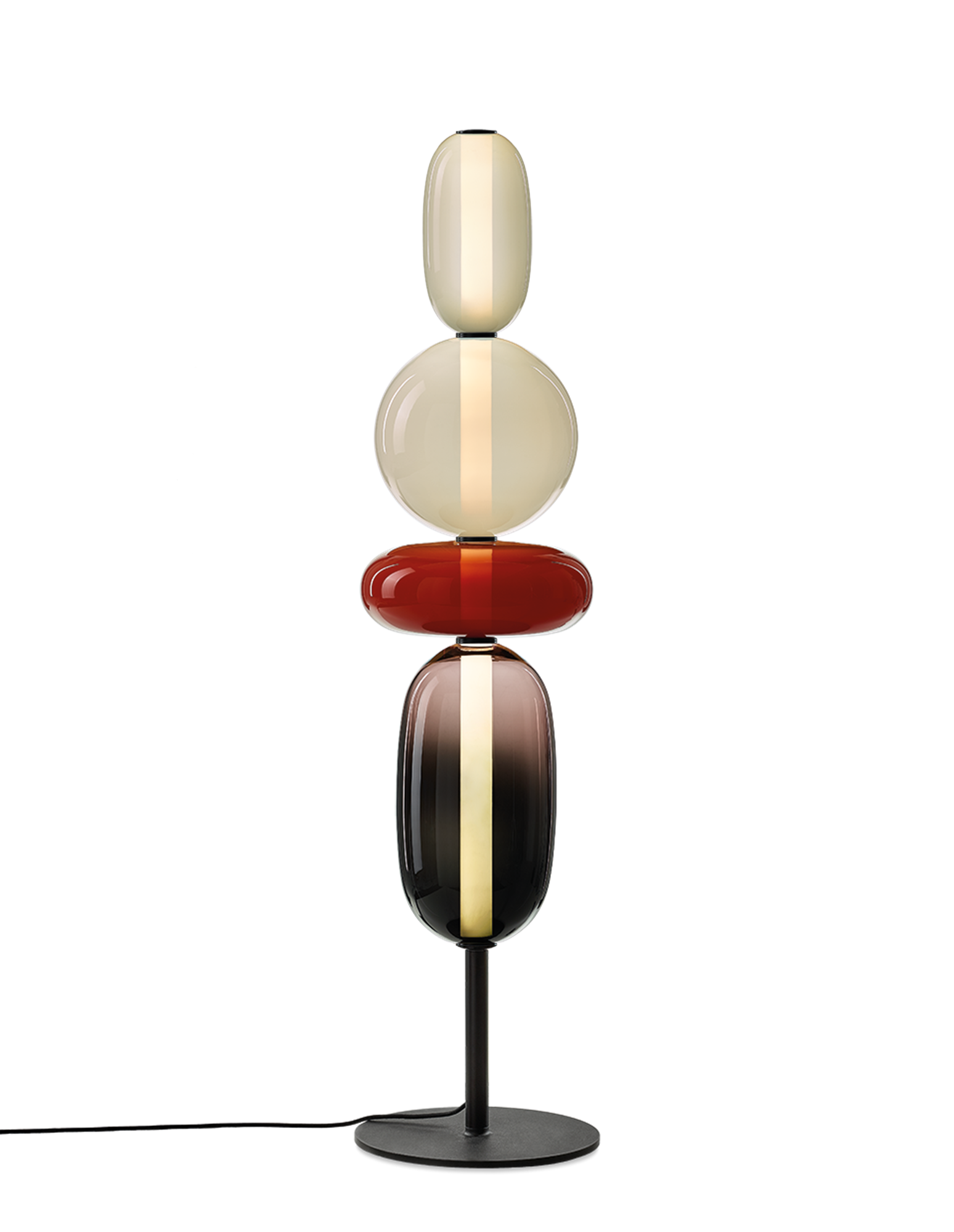 Bomma :: Lampa podłogowa Pebbles czerwona wys. 132,6 cm