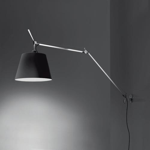 Artemide :: Lampa ścienna / kinkiet Tolomeo Mega czarna śr. 36 cm