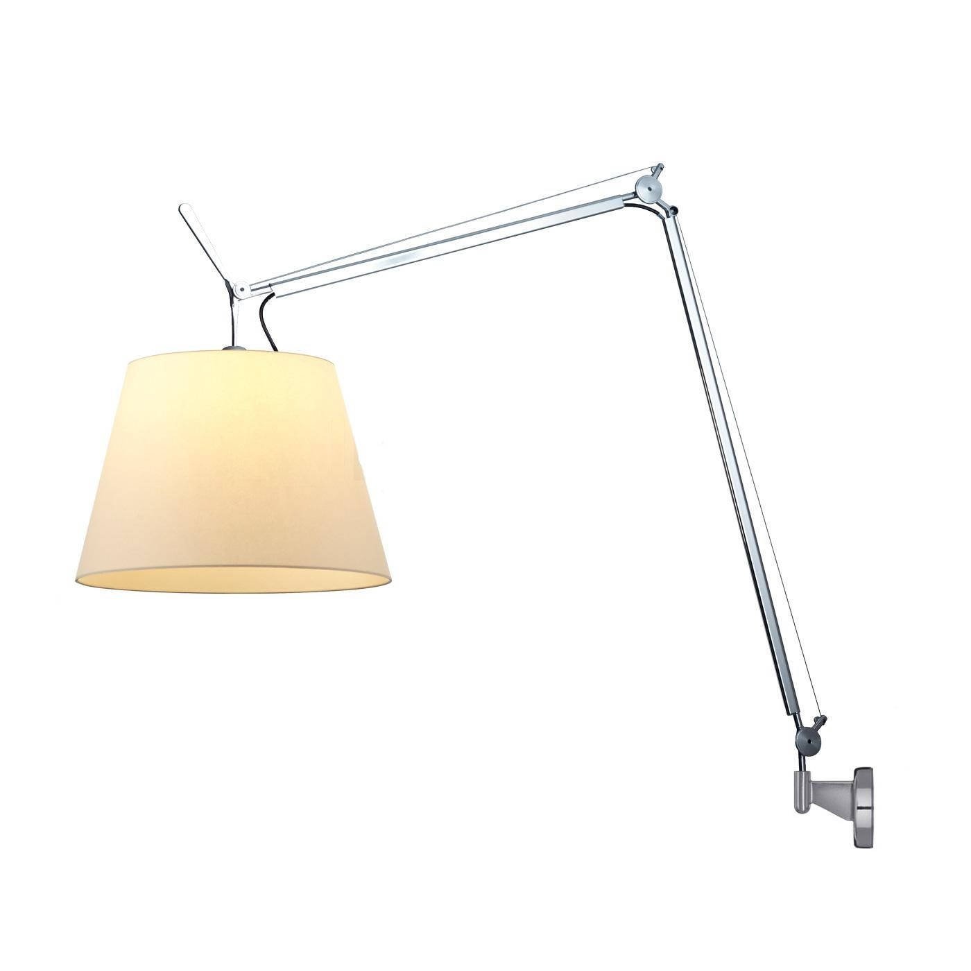 Artemide :: Lampa ścienna / kinkiet Tolomeo Mega srebrno-beżowy śr. 42 cm