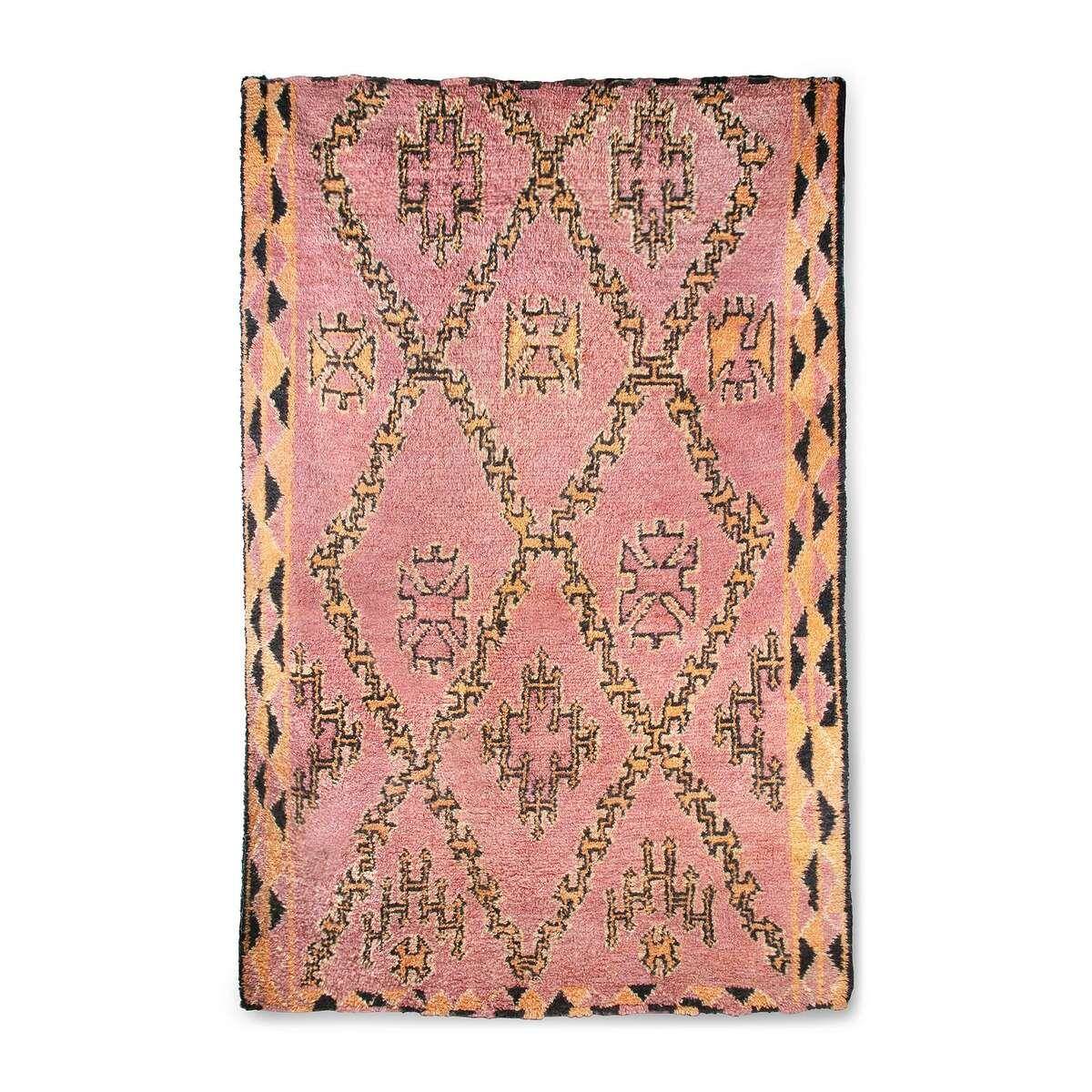 HKliving :: Ręcznie tkany wełniany dywan berberyjski różowy 180x280 cm