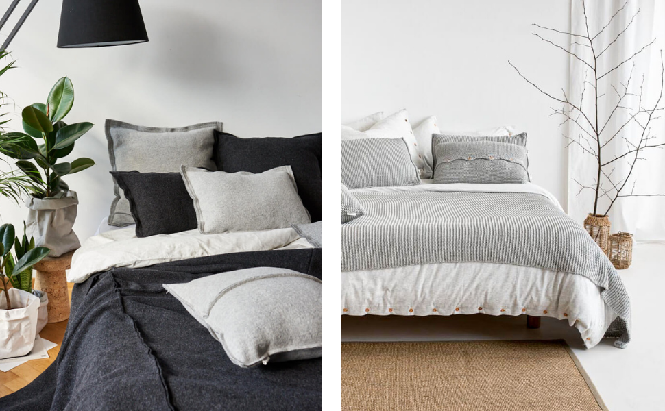 Sypialnia w odcieniach szarości