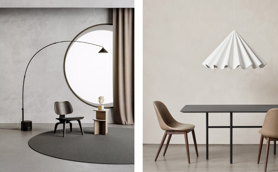 Audo Copenhagen we wnętrzu w stylu japandi