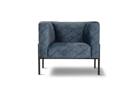 Nordic Line :: Upholstered armchair Block blue 85x76x79 cm