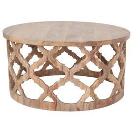 TABLE4U :: Wooden coffee table Huggen Stor Ø 100x40