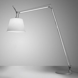 Artemide :: Stehlampe aus Aluminium Tolomeo Maxi Höhe 250,5 cm silber