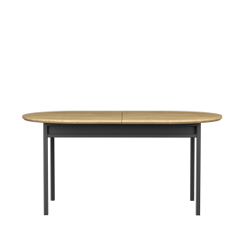 Loft Decora :: Tisch aus Holz Box Oval Ex Breite 160/210 cm schwarz