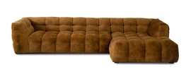 Nordic Line :: Ecksofa / Ecke gepolstert Michelle Rechts 292x68x170 cm braun