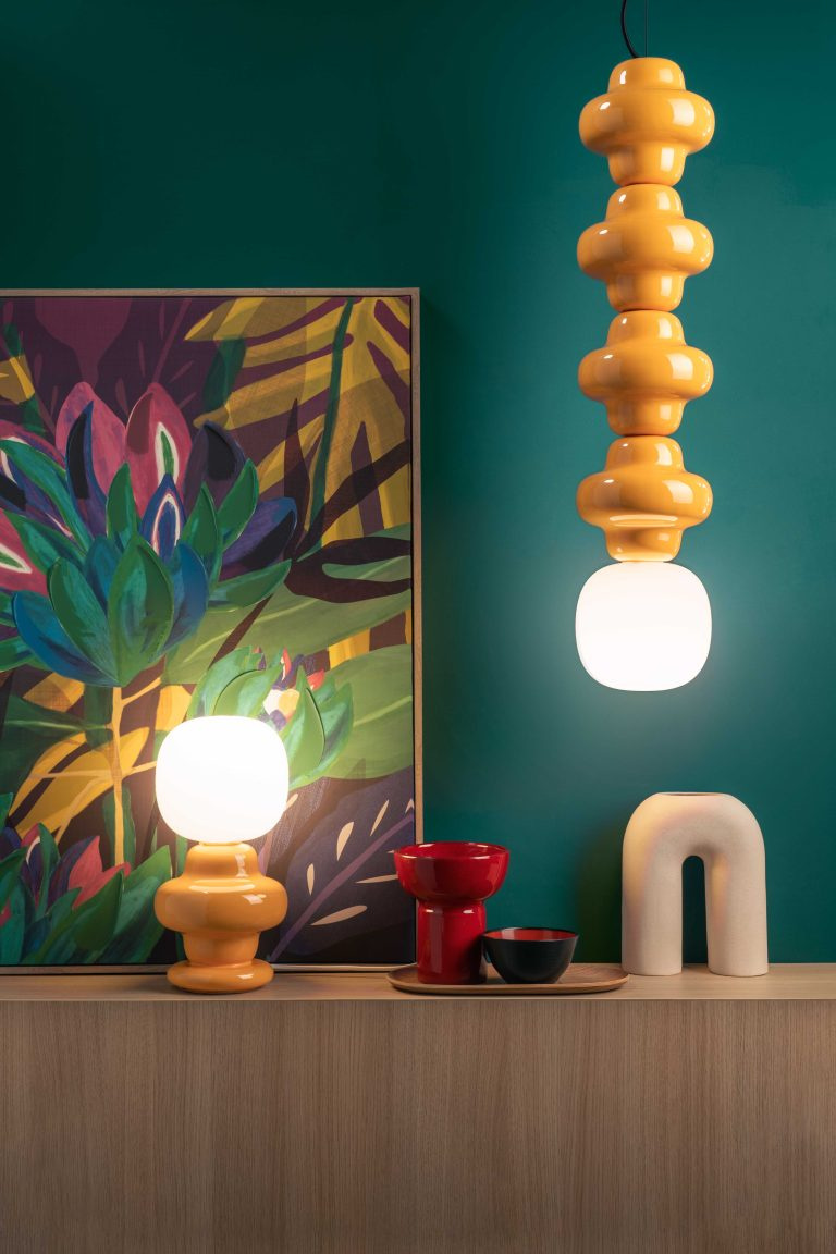 Ferroluce :: Lampa stołowa Copacabana wys. 35 cm zielona