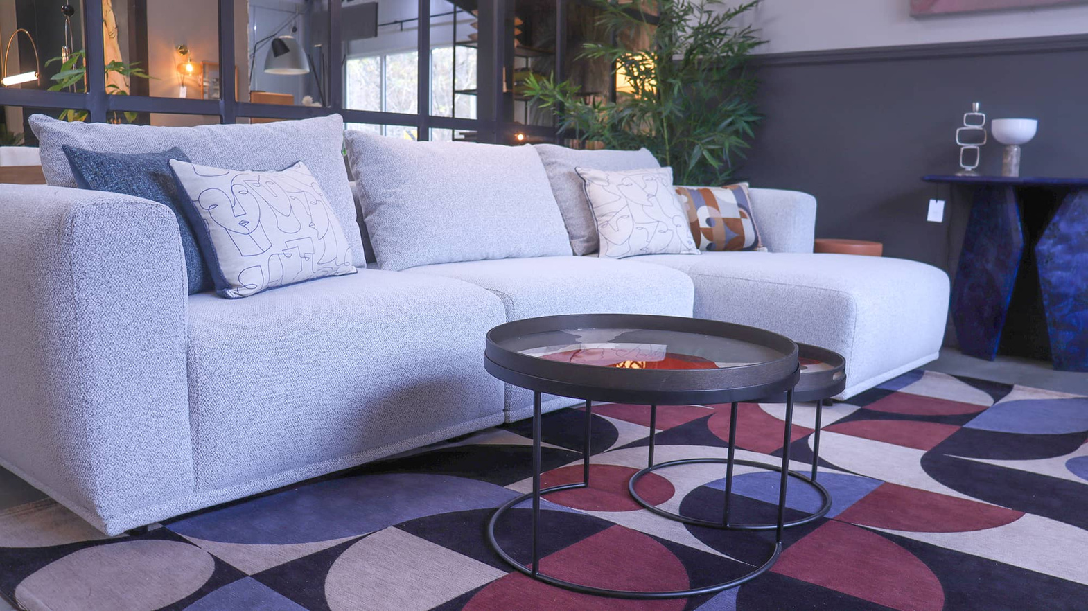 Nordic Line :: Ecksofa / Ecksofa rechts Elle hellgrau Breite 314 cm