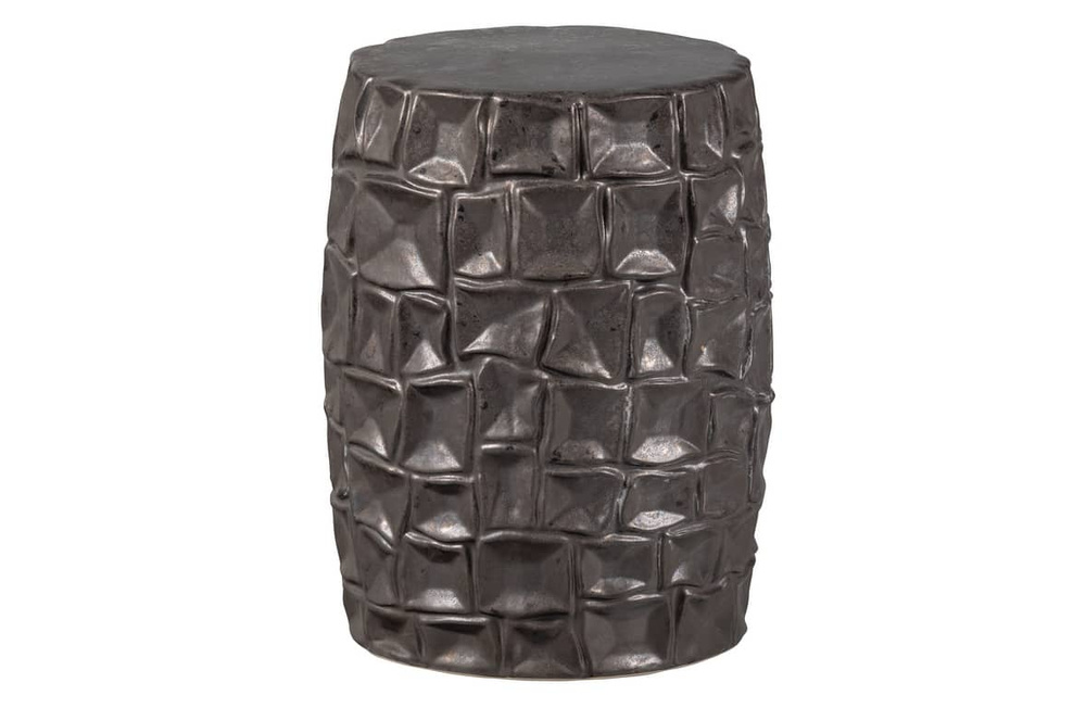 Woood :: Bombay Hocker/Tisch, Keramik, braun, Durchmesser 34 cm