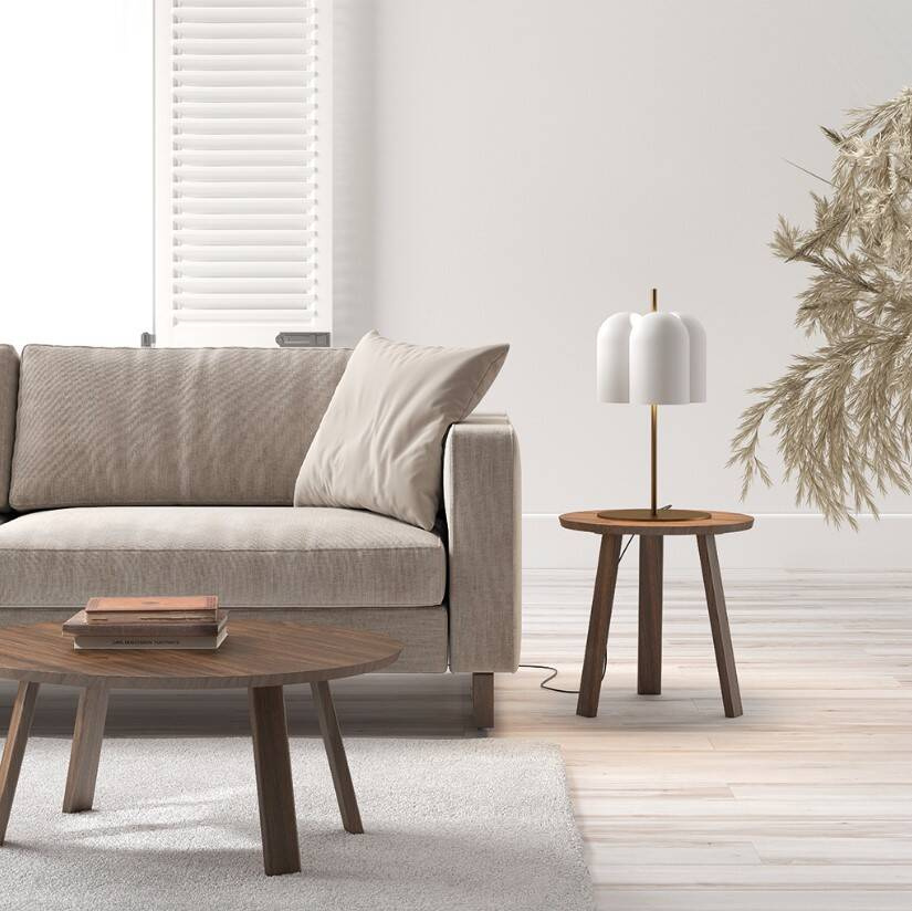 Aromas :: Oket table lamp, height 50 cm, gold and white