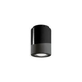 Ferroluce :: Pi Deckenleuchte schwarz, Höhe 12 cm