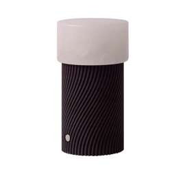 Robin :: Rizzo Wenge portable table lamp, alabaster, black-brown, height 16 cm