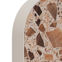 drewniany || kremowy || terrazo