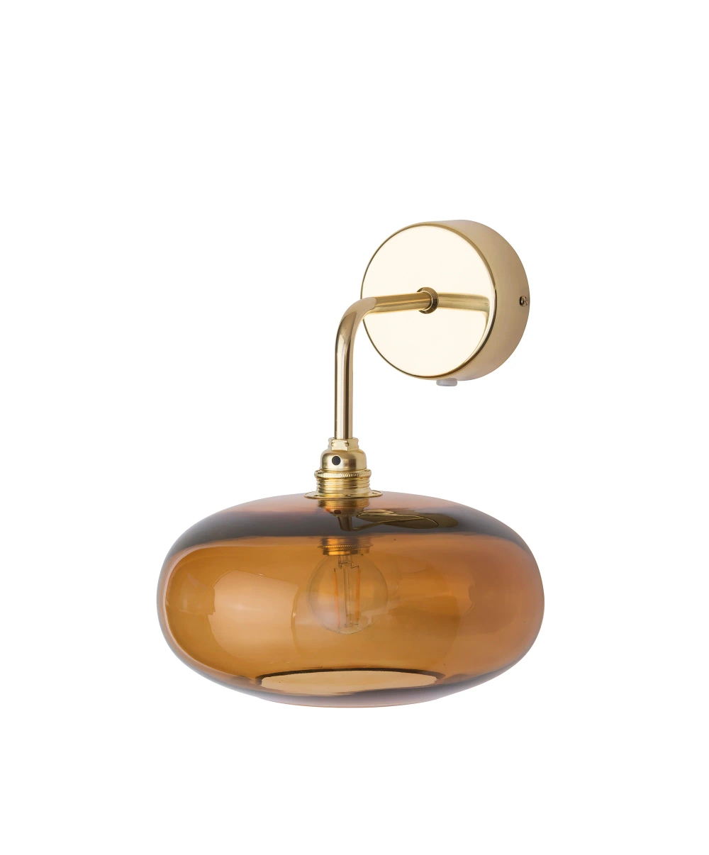 Aus der Ausstellung - EBB & FLOW :: Horizon Toast goldene Wandleuchte/Wandleuchte, Schirmdurchmesser 21 cm, Größe S