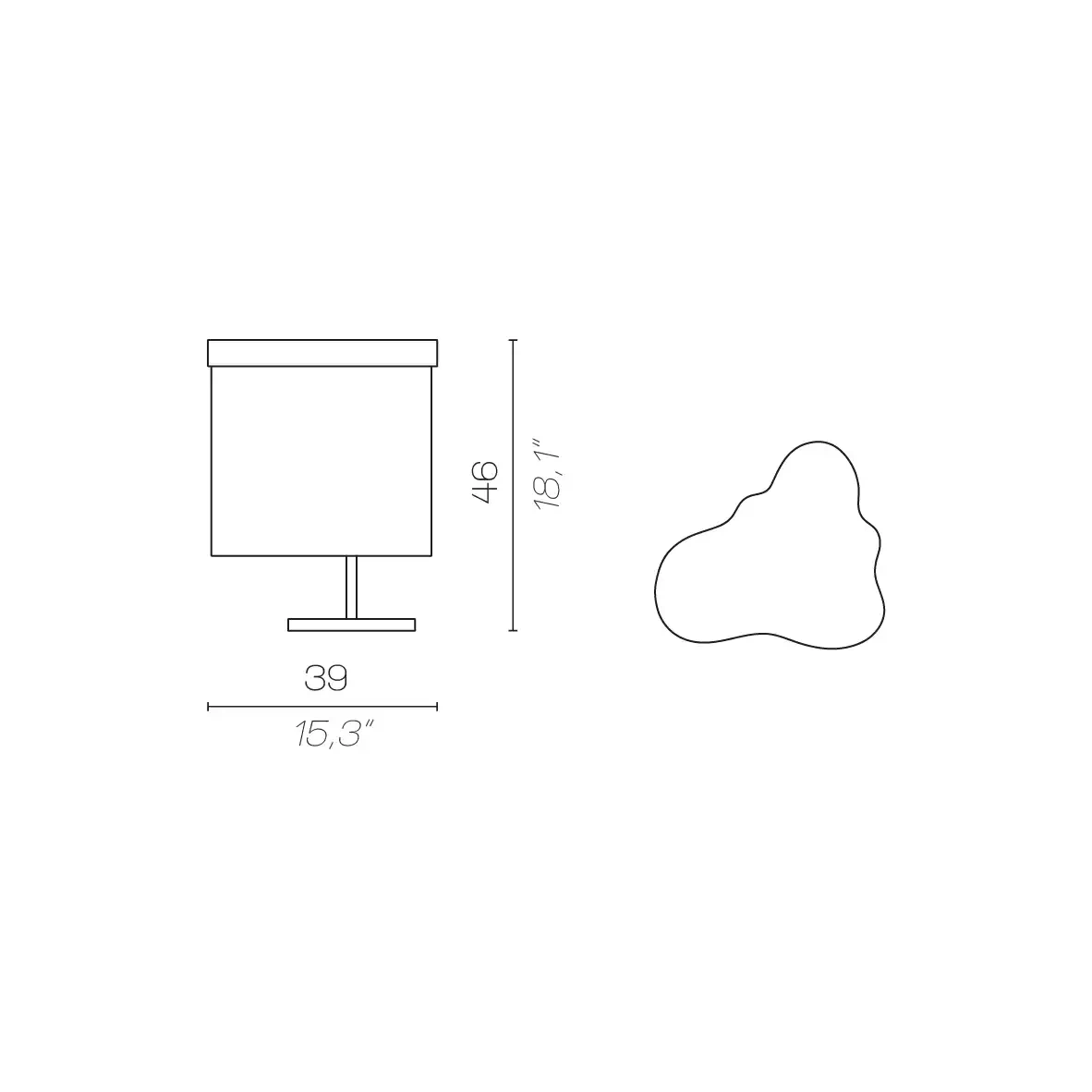Contardi :: Arcipelago Ta Tischleuchte, Höhe 46 cm, orange