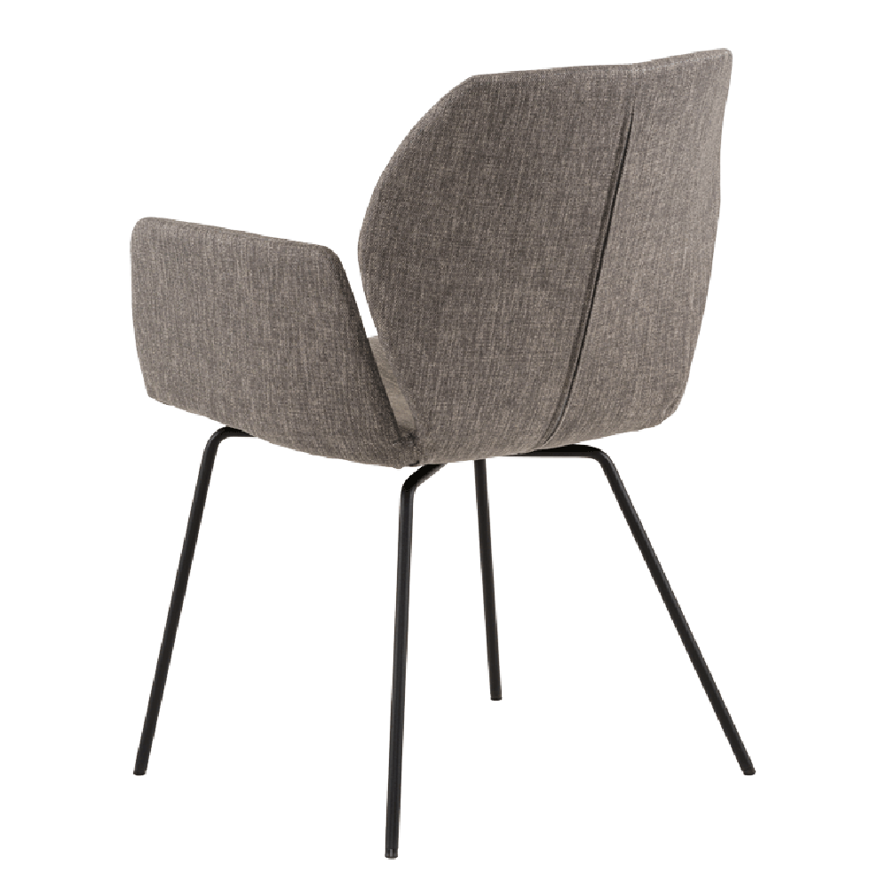 Mobitec :: Mood 95 gray upholstered chair with armrests, width 60 cm