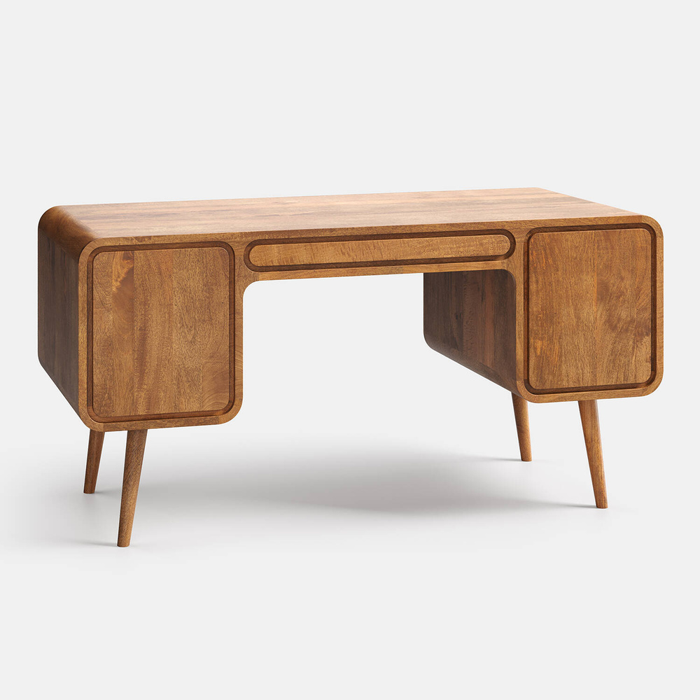 TABLE4U :: Julian Holzschreibtisch, Breite 150 cm, Bernsteinfarbe