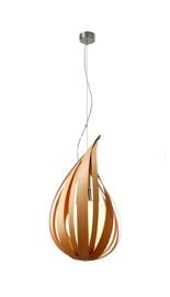 Lzf :: Hängelampe aus Holz Raindrop Medium Höhe 36 cm braun