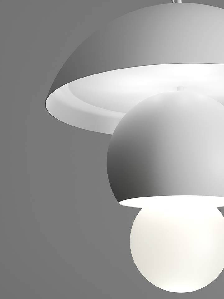 Karman :: Triluna Hängeleuchte, Höhe 62 cm, weiß