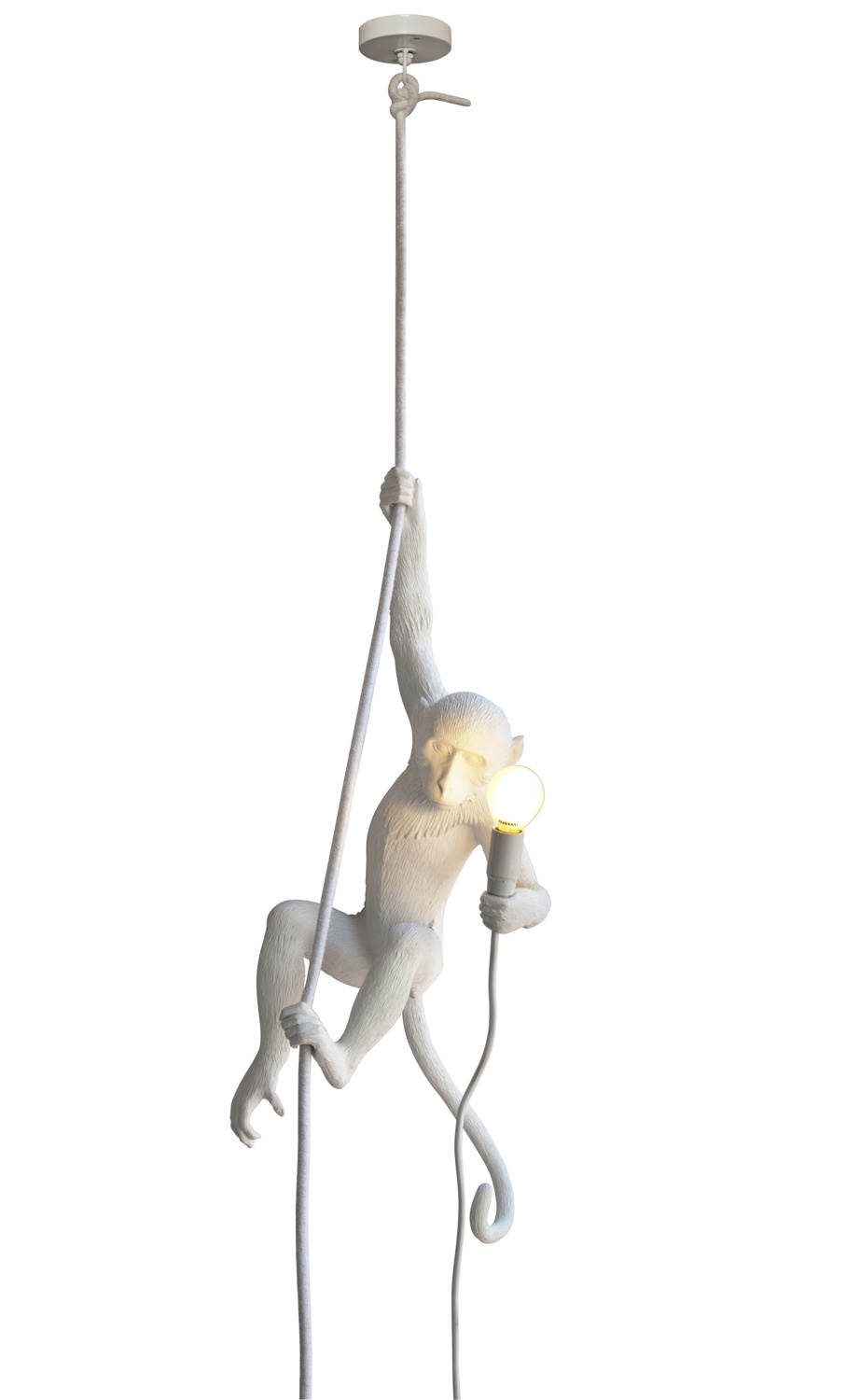 Seletti :: Deckenlampe aus Harz Monkey Ceiling Höhe 37 cm weiß