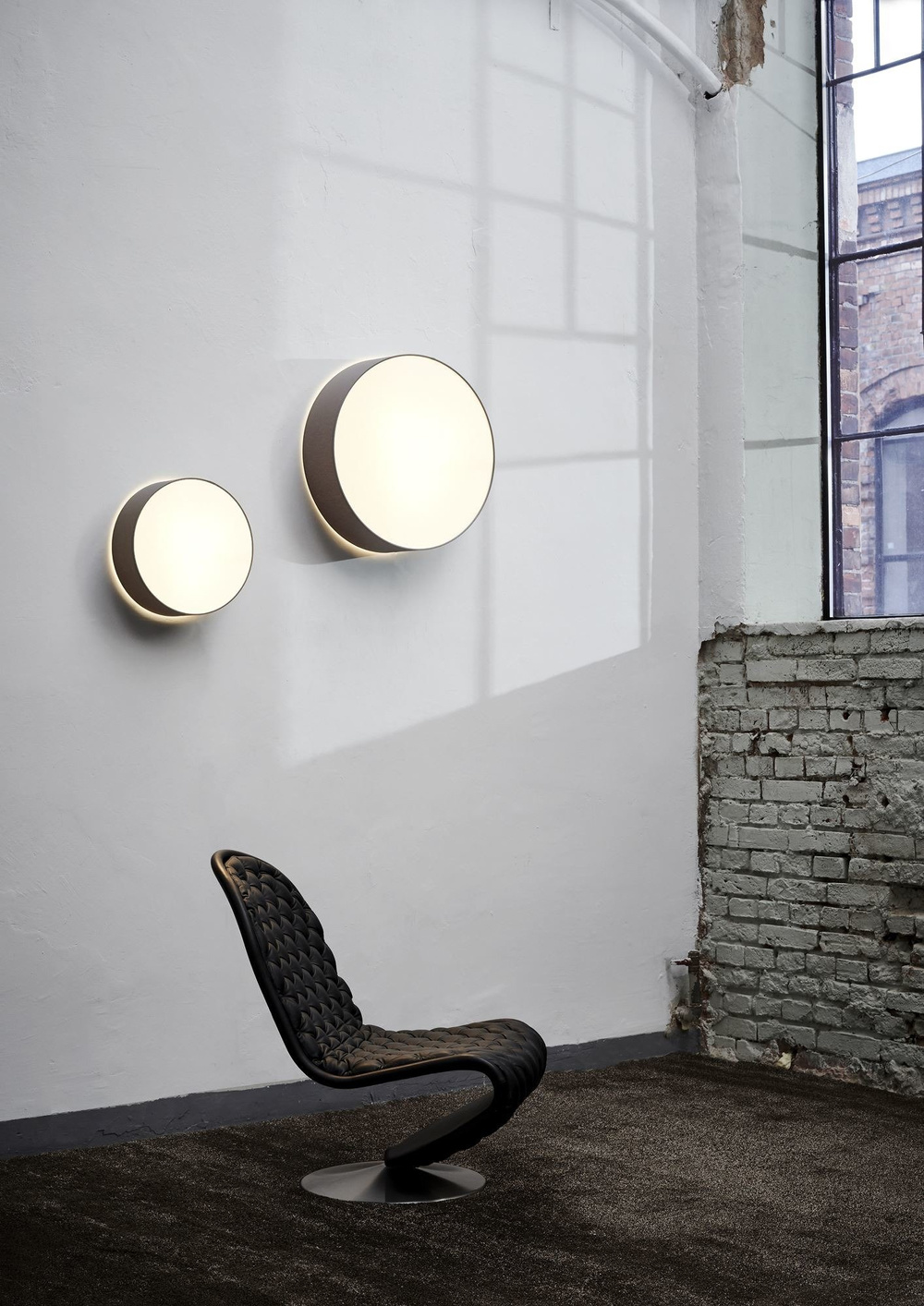 Kaspa :: Lampa sufitowa / plafon Space biały śr. 38 cm rozm. S