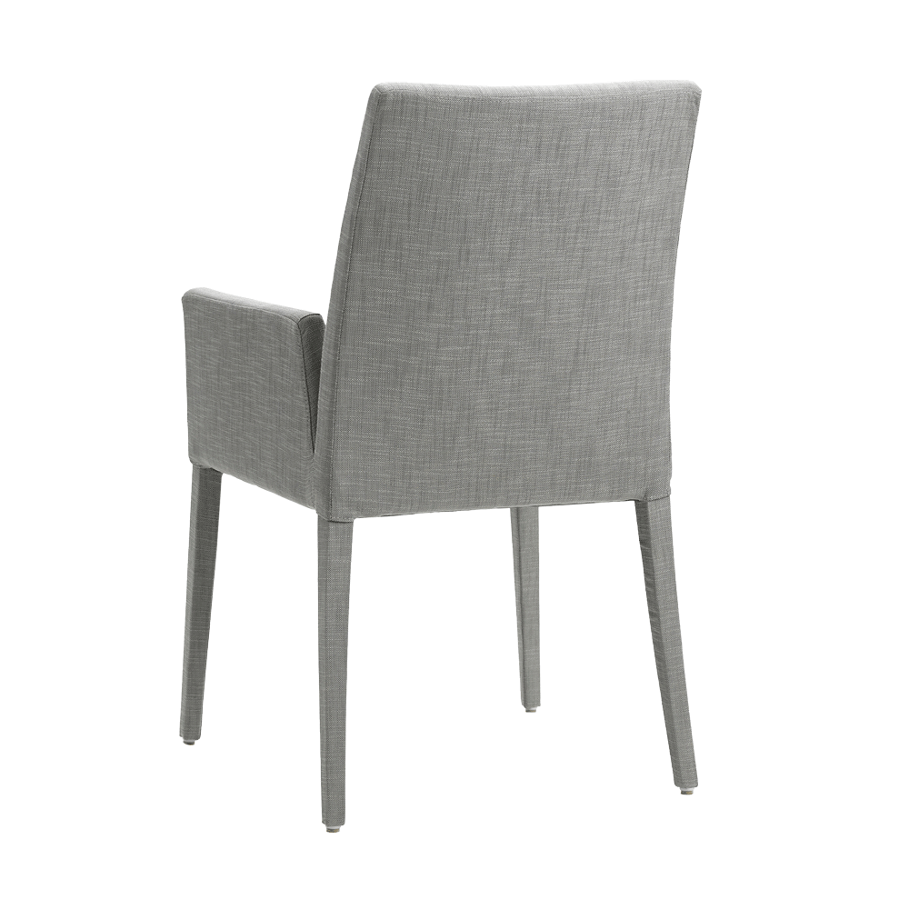 Mobitec :: Slim C08 upholstered chair, gray, with armrests, width 57 cm