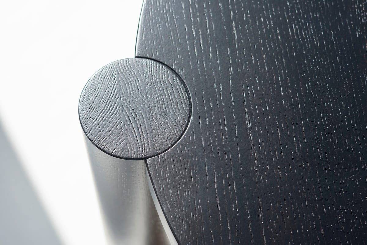 Szyszka Design :: Stolik dębowy Trika śr. 70 cm / wys. 45 cm czarny