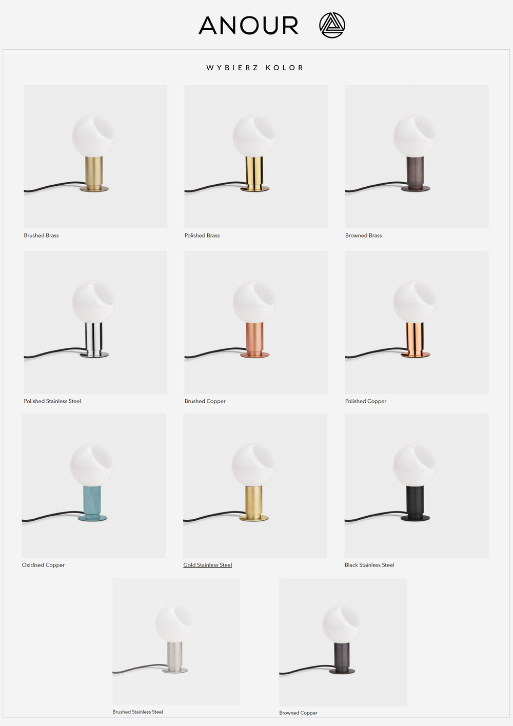 Anour :: Donya Sphere table lamp, height 25.5 cm, black steel