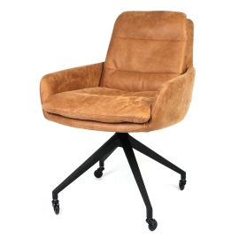 Claudie :: Krzesło tapicerowane Johan z podłokietnikami nogi metal kolor do wyboru szer. 63 cm